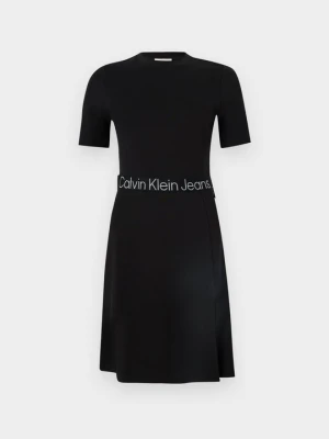 Sukienka z dżerseju Calvin Klein Jeans czarny
