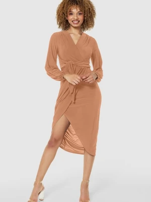 Sukienka z dżerseju Closet beżowy