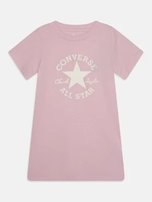 Sukienka z dżerseju Converse jasnoróżowy