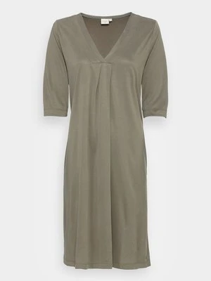 Sukienka z dżerseju Cream khaki
