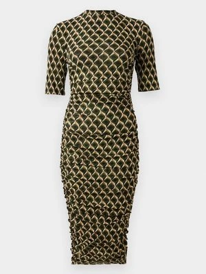 Sukienka z dżerseju Diane Von Furstenberg oliwkowy