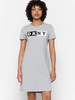 Sukienka z dżerseju DKNY jasnoszary