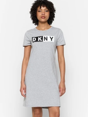 Sukienka z dżerseju DKNY jasnoszary