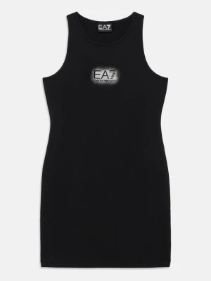 Sukienka z dżerseju EA7 Emporio Armani czarny