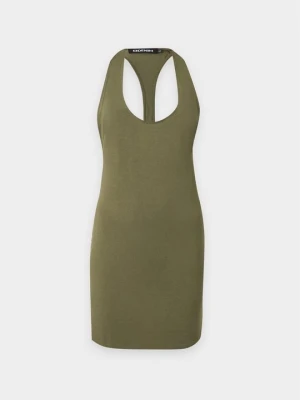Sukienka z dżerseju EB DENIM khaki
