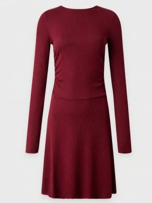 Sukienka z dżerseju Even&Odd By Zalando bordowy