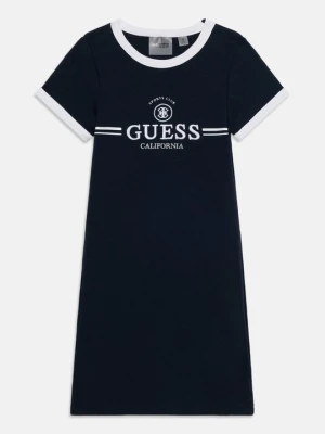 Sukienka z dżerseju Guess granatowy