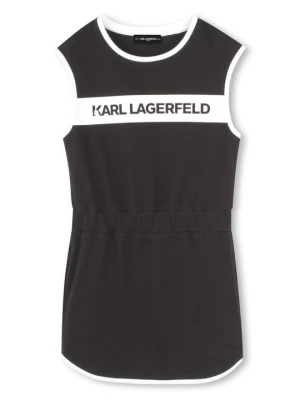 Sukienka z dżerseju KARL LAGERFELD czarny