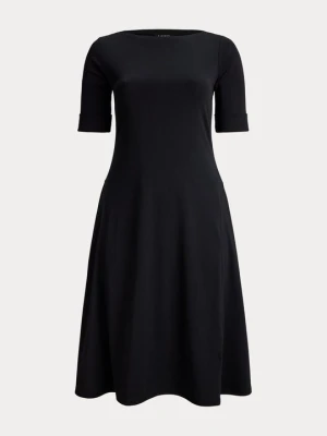 Sukienka z dżerseju Lauren Ralph Lauren czarny