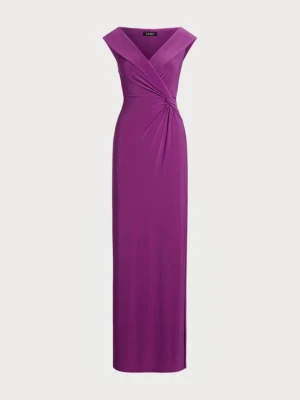 Sukienka z dżerseju Lauren Ralph Lauren fioletowy