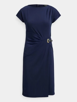Sukienka z dżerseju Lauren Ralph Lauren granatowy