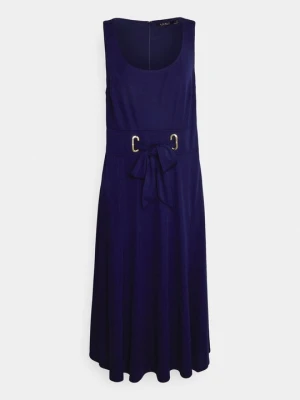 Sukienka z dżerseju Lauren Ralph Lauren granatowy