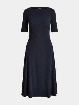 Sukienka z dżerseju Lauren Ralph Lauren granatowy
