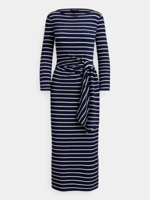 Sukienka z dżerseju Lauren Ralph Lauren granatowy