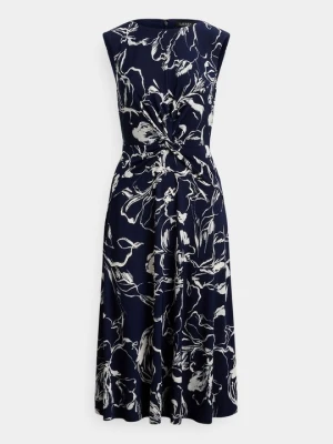 Sukienka z dżerseju Lauren Ralph Lauren granatowy