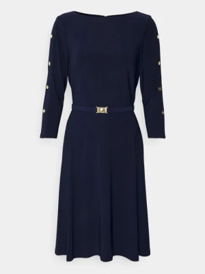 Sukienka z dżerseju Lauren Ralph Lauren granatowy