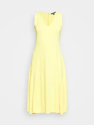Sukienka z dżerseju Lauren Ralph Lauren żółty