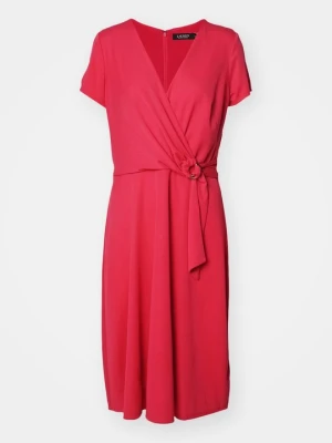 Sukienka z dżerseju Lauren Ralph Lauren różowy
