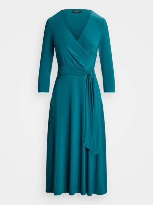 Sukienka z dżerseju Lauren Ralph Lauren turkusowy