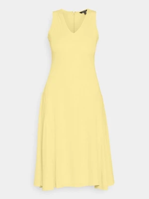 Sukienka z dżerseju Lauren Ralph Lauren żółty