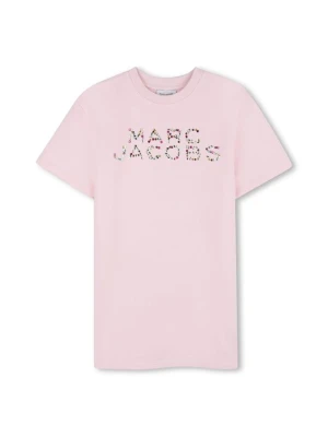 Sukienka z dżerseju MARC JACOBS KIDS jasnoróżowy