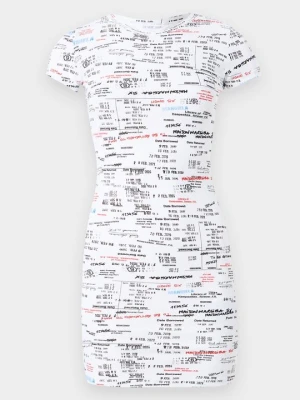 Sukienka z dżerseju MM6 Maison Margiela biały