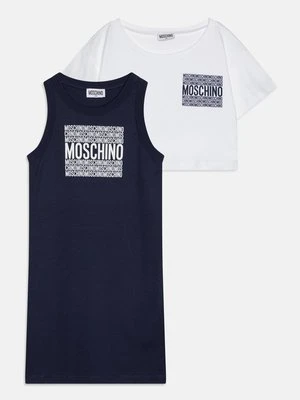 Sukienka z dżerseju MOSCHINO biały