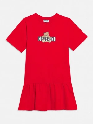 Sukienka z dżerseju MOSCHINO czerwony