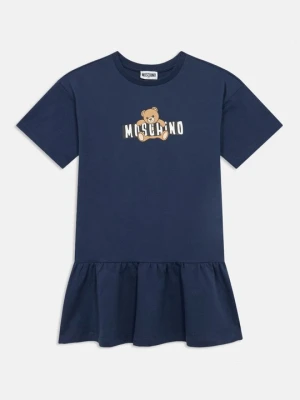 Sukienka z dżerseju MOSCHINO granatowy