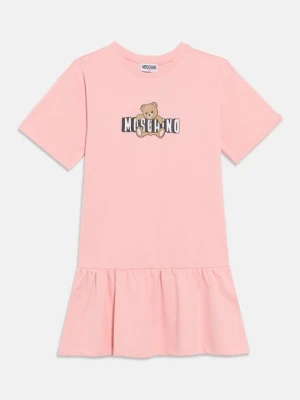 Sukienka z dżerseju MOSCHINO jasnoróżowy