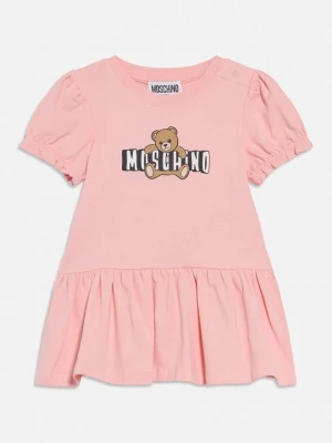 Sukienka z dżerseju MOSCHINO jasnoróżowy