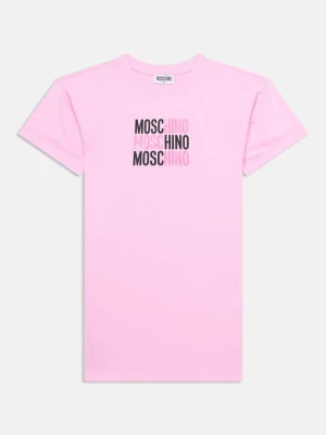 Sukienka z dżerseju MOSCHINO różowy