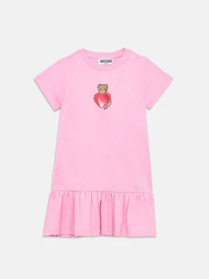 Sukienka z dżerseju MOSCHINO różowy