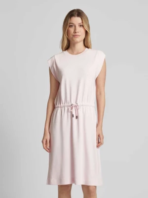 Sukienka z dżerseju o długości do kolan w jednolitym kolorze comma Casual Identity