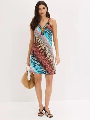 Sukienka z dżerseju o trapezowym kroju bonprix