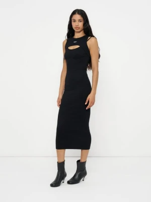 Sukienka z dżerseju Off White czarny