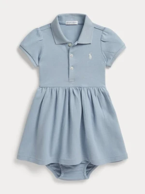 Sukienka z dżerseju Polo Ralph Lauren niebieski