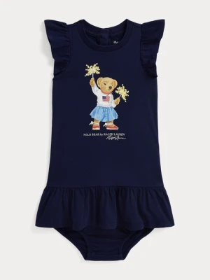 Sukienka z dżerseju Polo Ralph Lauren niebieski