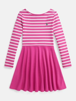 Sukienka z dżerseju Polo Ralph Lauren różowy