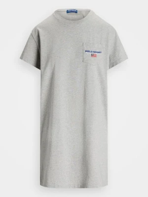 Sukienka z dżerseju Polo Ralph Lauren szary
