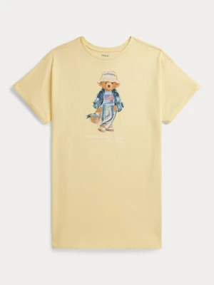 Sukienka z dżerseju Polo Ralph Lauren żółty