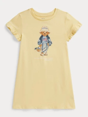 Sukienka z dżerseju Polo Ralph Lauren żółty