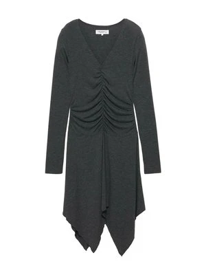 Sukienka z dżerseju PULL&BEAR ciemnoszary