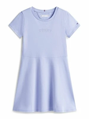 Sukienka z dżerseju Tommy Hilfiger jasnoniebieski