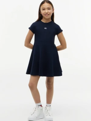 Sukienka z dżerseju Tommy Hilfiger granatowy