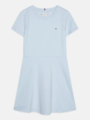 Sukienka z dżerseju Tommy Hilfiger jasnoniebieski