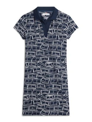 Sukienka z dżerseju Tommy Hilfiger niebieski