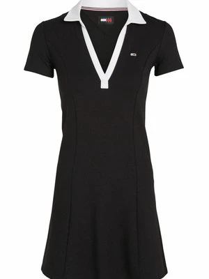 Sukienka z dżerseju Tommy Jeans czarny