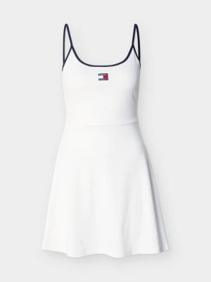 Sukienka z dżerseju Tommy Jeans mleczny