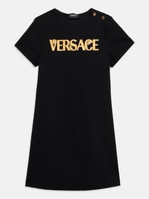 Sukienka z dżerseju Versace czarny